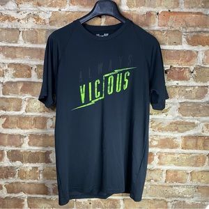 Under Armour Always Vicious Workout Running T-Shirt Loose Fit Black Size Small